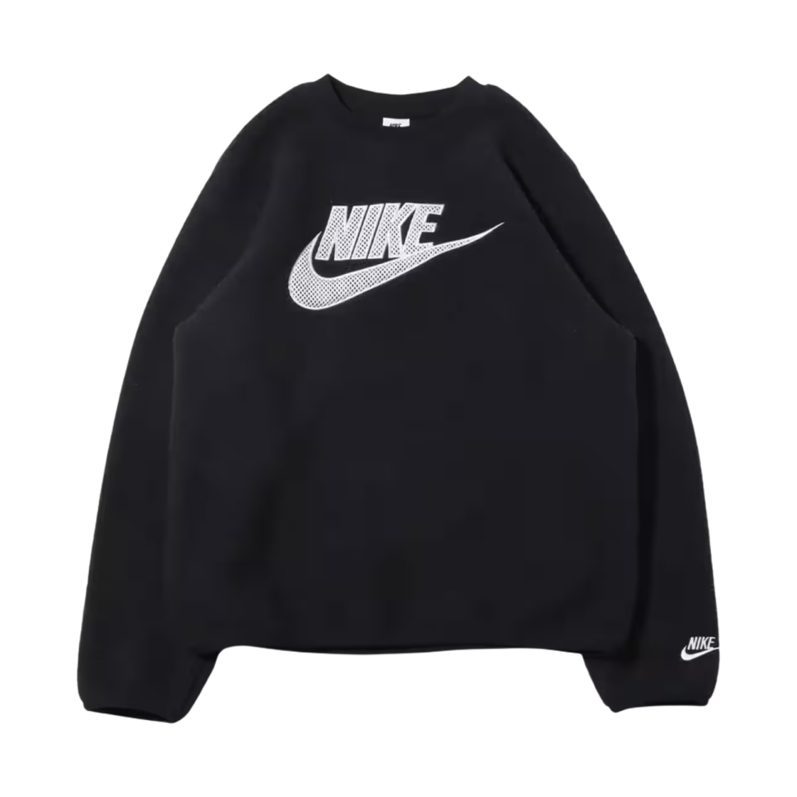 나이키 NSW 에센셜+ 플리스 크루넥 블랙 - 아시아(Nike NSW Essential+ Fleece Crewneck Black - Asia)