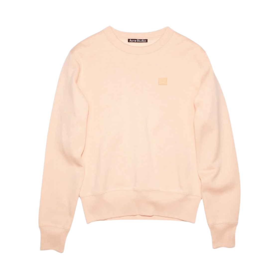 AI0096-AD5 (W) Acne Studios Fairah Face Crewneck Sweatshirt Powder Pink