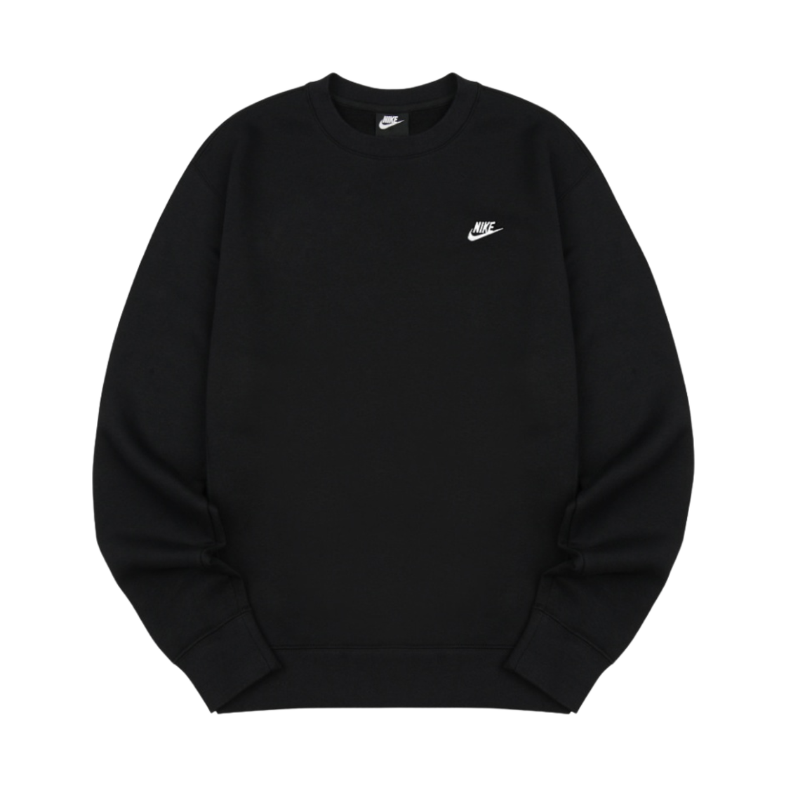 BV2663-010 Nike NSW Club Fleece Crew Sweatshirt Black - Asia