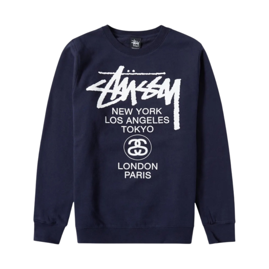 STUSSY CREW World Tour 80-14 MA-1 黒 S Stussy World Tour Crewneck - Large Original | eBay