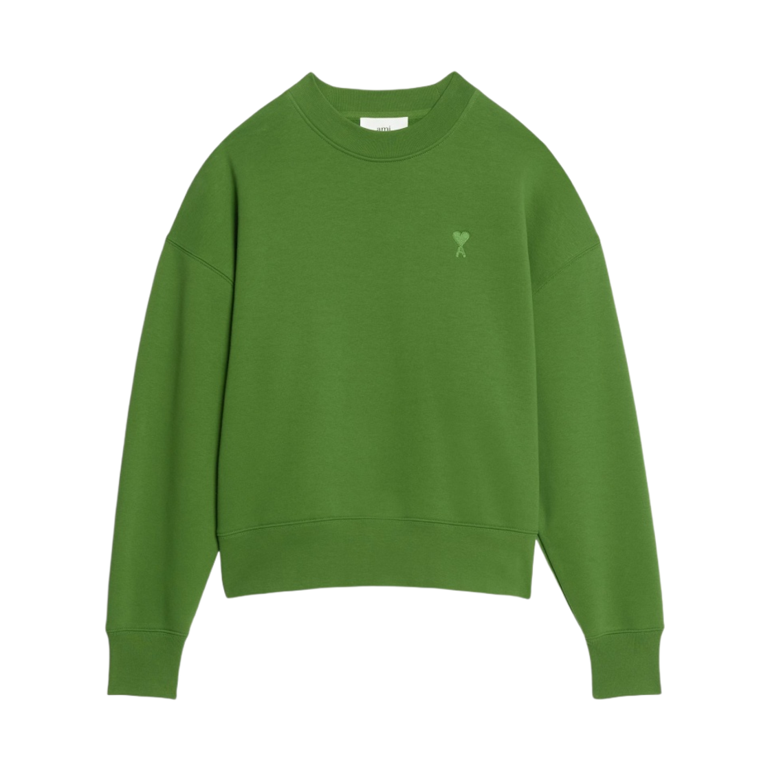아미 톤온톤 하트 로고 스웨트셔츠 에버그린(AMI de Coeur Tone-On-Tone Sweatshirt Evergreen)
