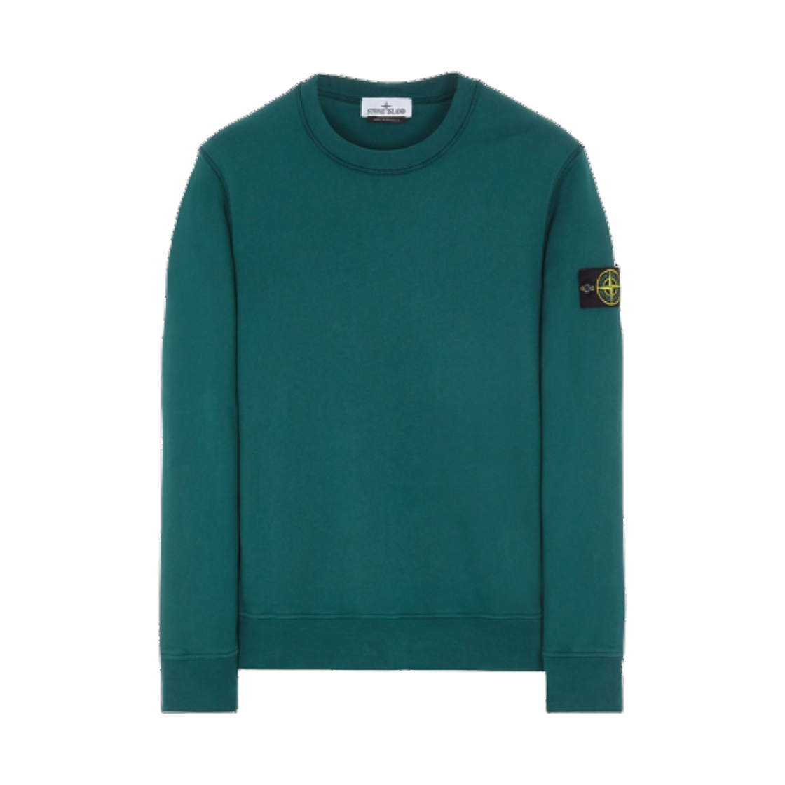 스톤 아일랜드 63051 코튼 플리스 가먼트 다이드 스웨트셔츠 보틀 그린 - 23SS(Stone Island 63051 Cotton Fleece Garment Dyed Sweatshirt Bottle Green - 23SS) - 1