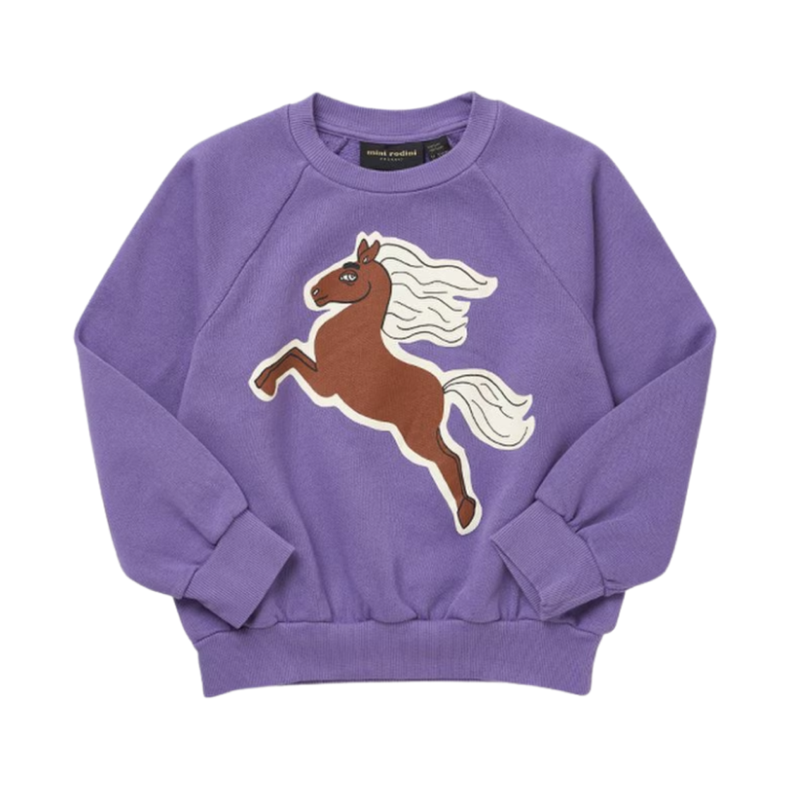2272015545 (Kids) Mini Rodini Horse Sweatshirt Purple
