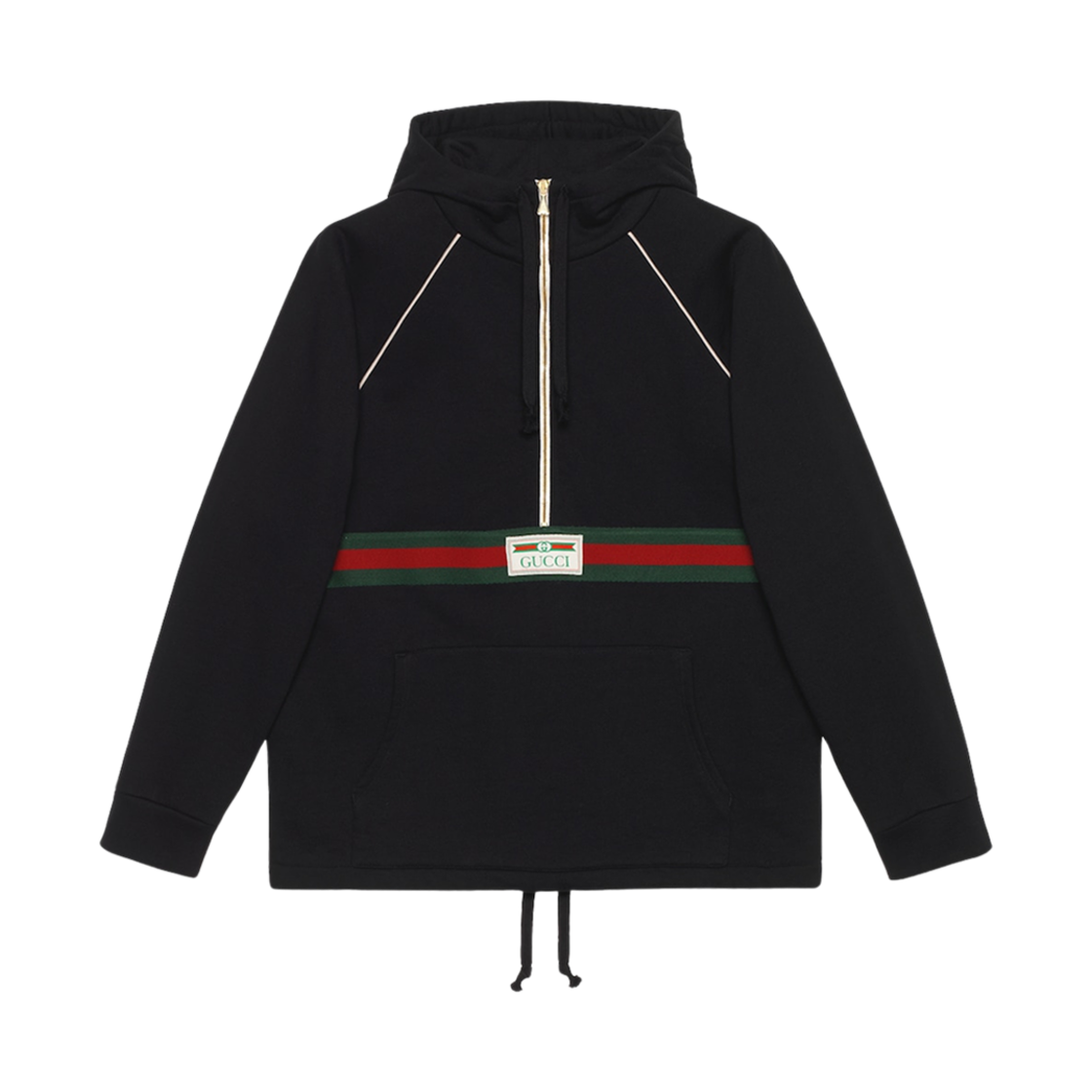 구찌 코튼 저지 스웨트셔츠 웹 블랙(Gucci Cotton Jersey Sweatshirt with Web Black) - 1