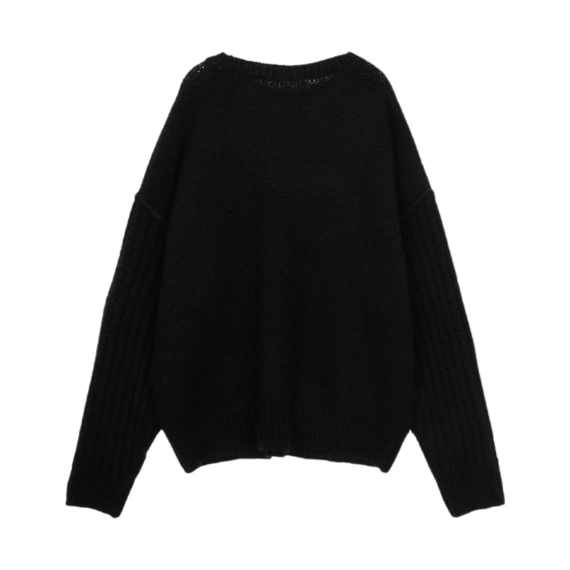 (W) 마뗑킴 마뗑 볼륨 스너그 니트 풀오버 블랙((W) Matin Kim Matin Volume Snug Knit Pullover Black) - 2