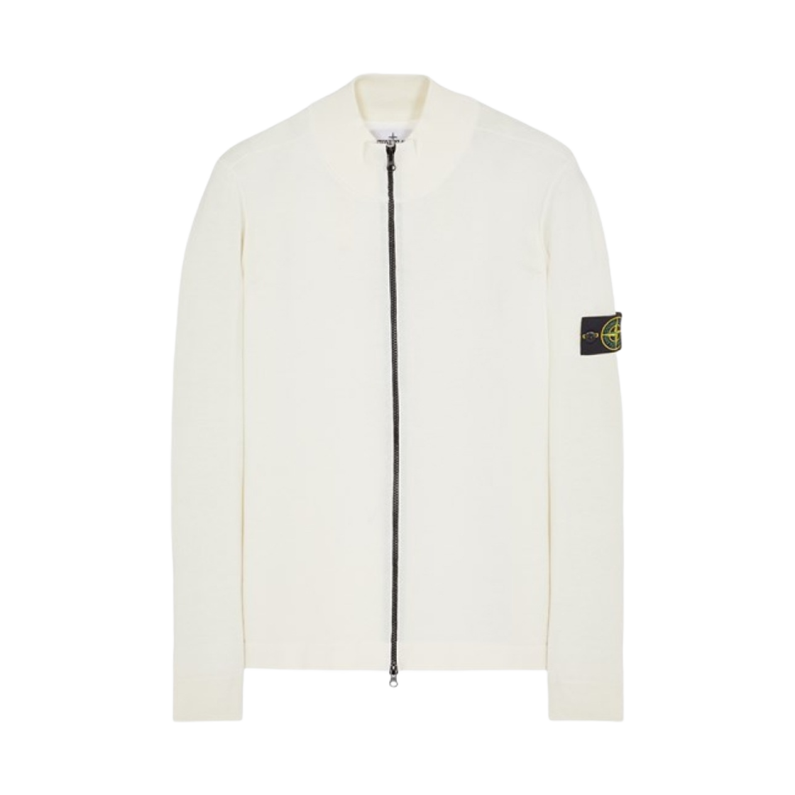 스톤 아일랜드 542B2 소프트 코튼 하프 집 니트 화이트 - 23SS(Stone Island 542B2 Half Zip Knit in Soft Cotton White - 23SS) - 1