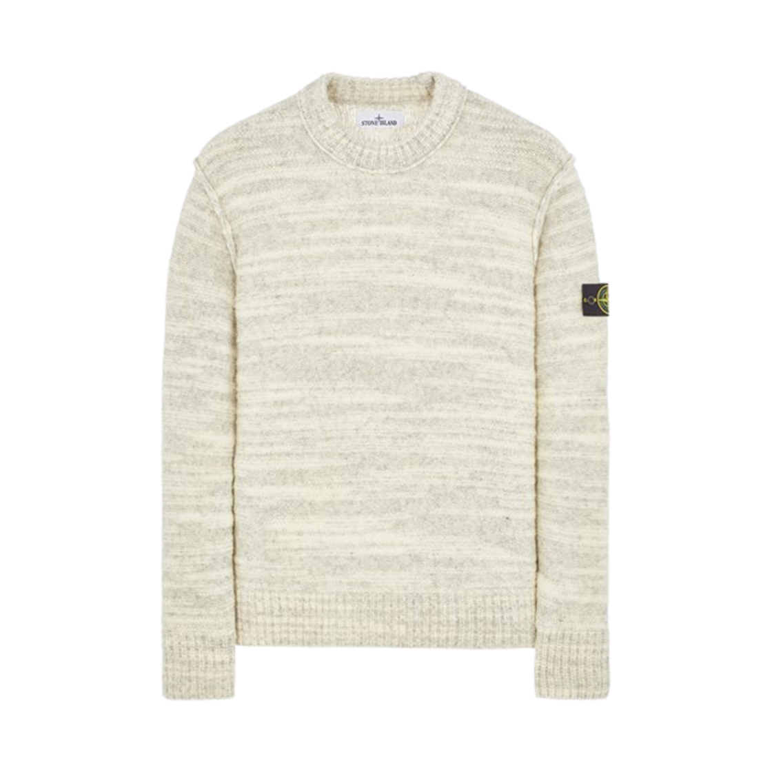 7915532D3-V0097 Stone Island 532D3 Two-Tone Wool Nylon Yarn Crewneck Knit Stucco - 23FW
