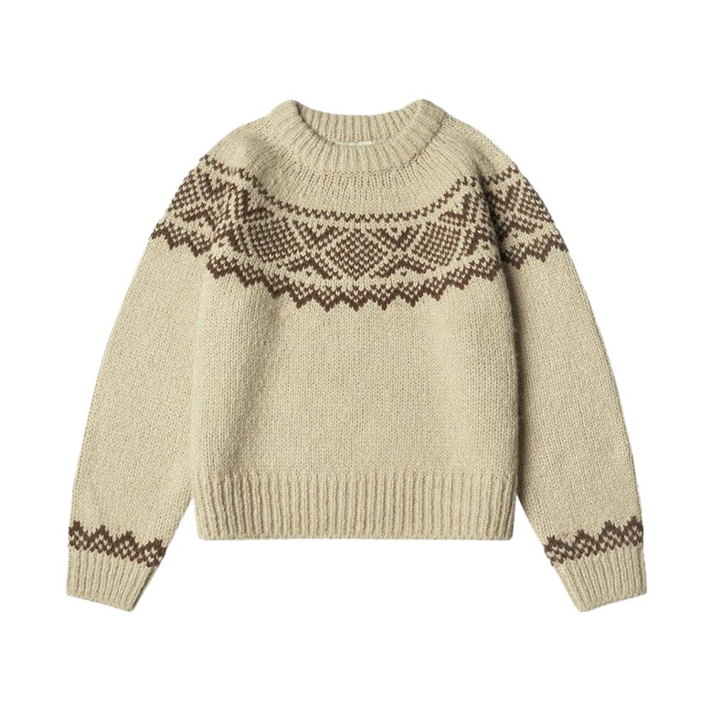 시야쥬 SIKN2103 루즈핏 알파카 노르딕 스웨터 브라운