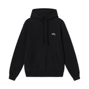 Stussy Overdyed Stock Logo Hoodie Black