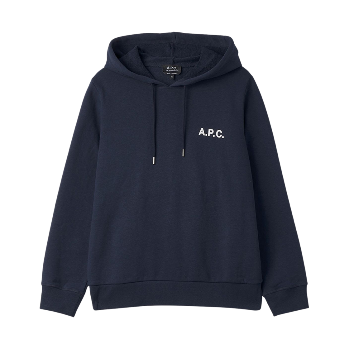 (W) 아페쎄 로고 프린트 후드 다크 네이비((W) A.P.C. Logo Print Hoodie Dark Navy) - 1