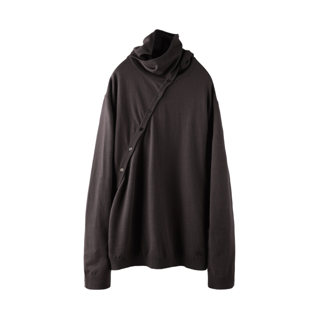 - Post Archive Faction (Paf) 8.0 Knit Hoodie Center Brown