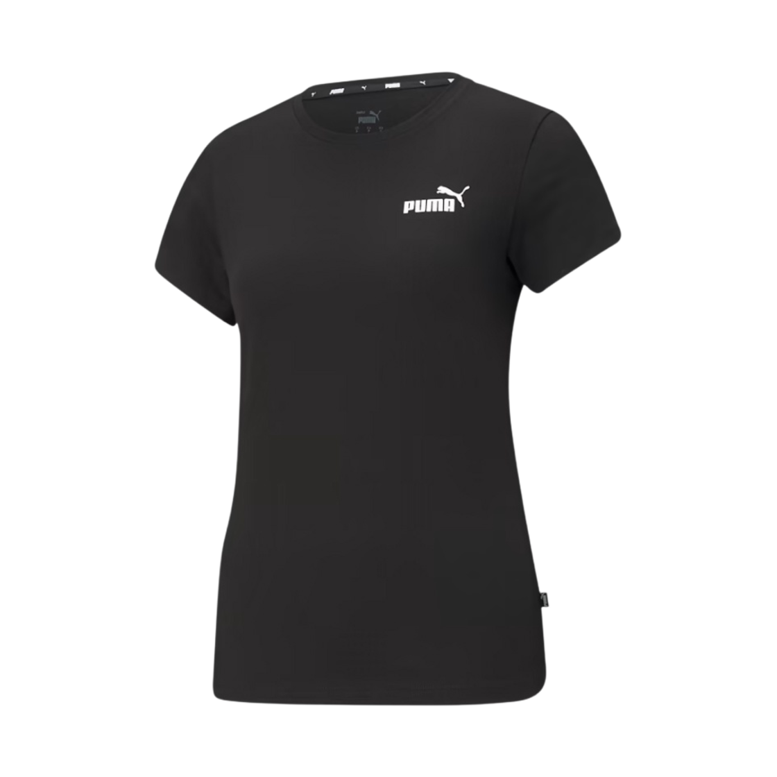 (W) 푸마 에센셜 스몰 로고 티셔츠 블랙((W) Puma Essentials Small Logo T-Shirt Black) - 1