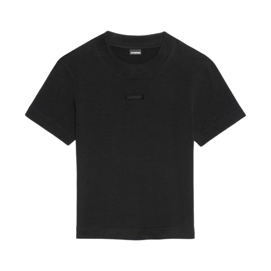 (W) 자크뮈스 르 티셔츠 그로그랭 블랙((W) Jacquemus Le T-Shirt Gros Grain Black)