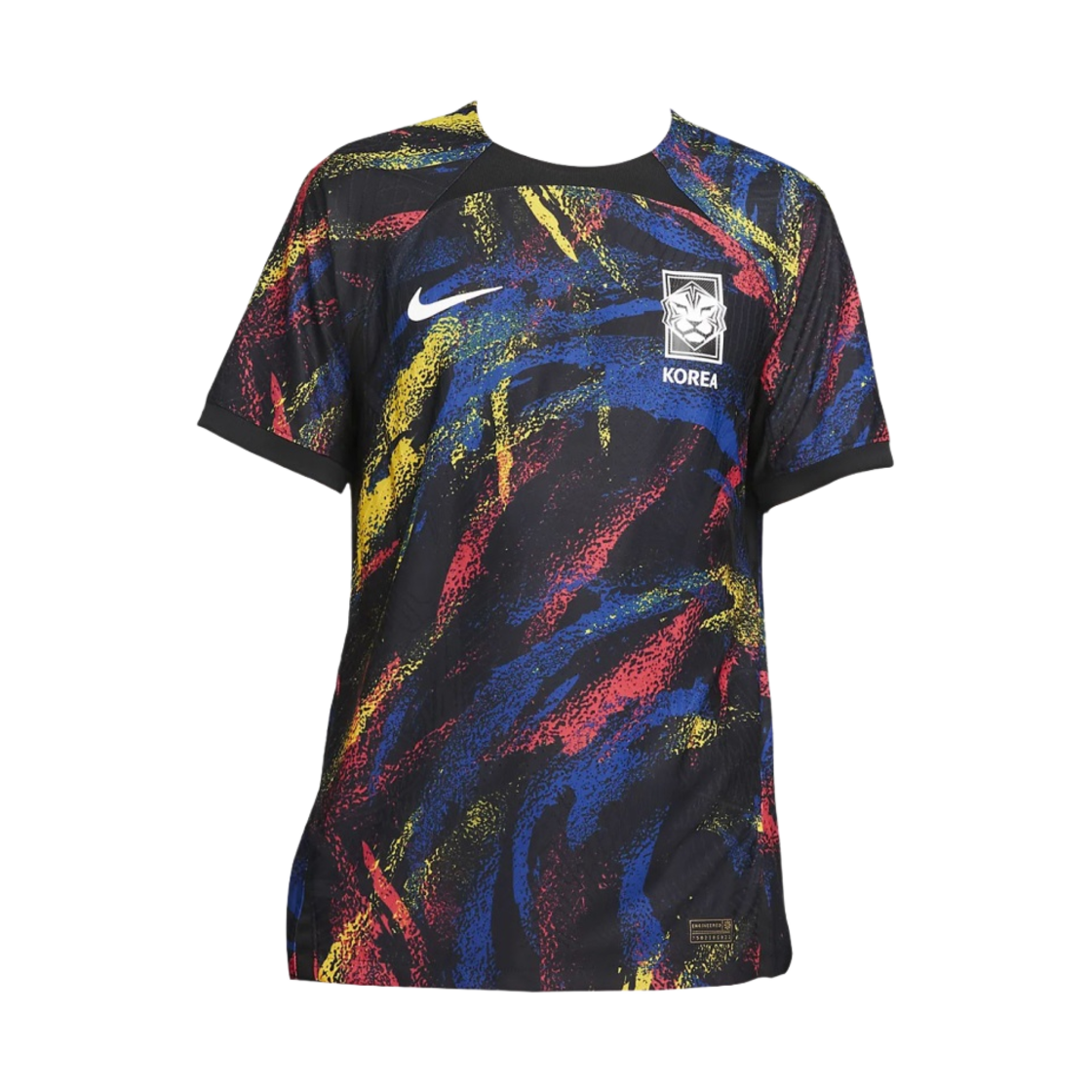 나이키 대한민국 2022/23 드라이핏 ADV 매치 어웨이 숏슬리브 저지 블랙 화이트 (논 마킹 버전)(Nike Korea 2022/23 Dri-Fit ADV Match Away SS Jersey Black White (Non Marking Ver.))