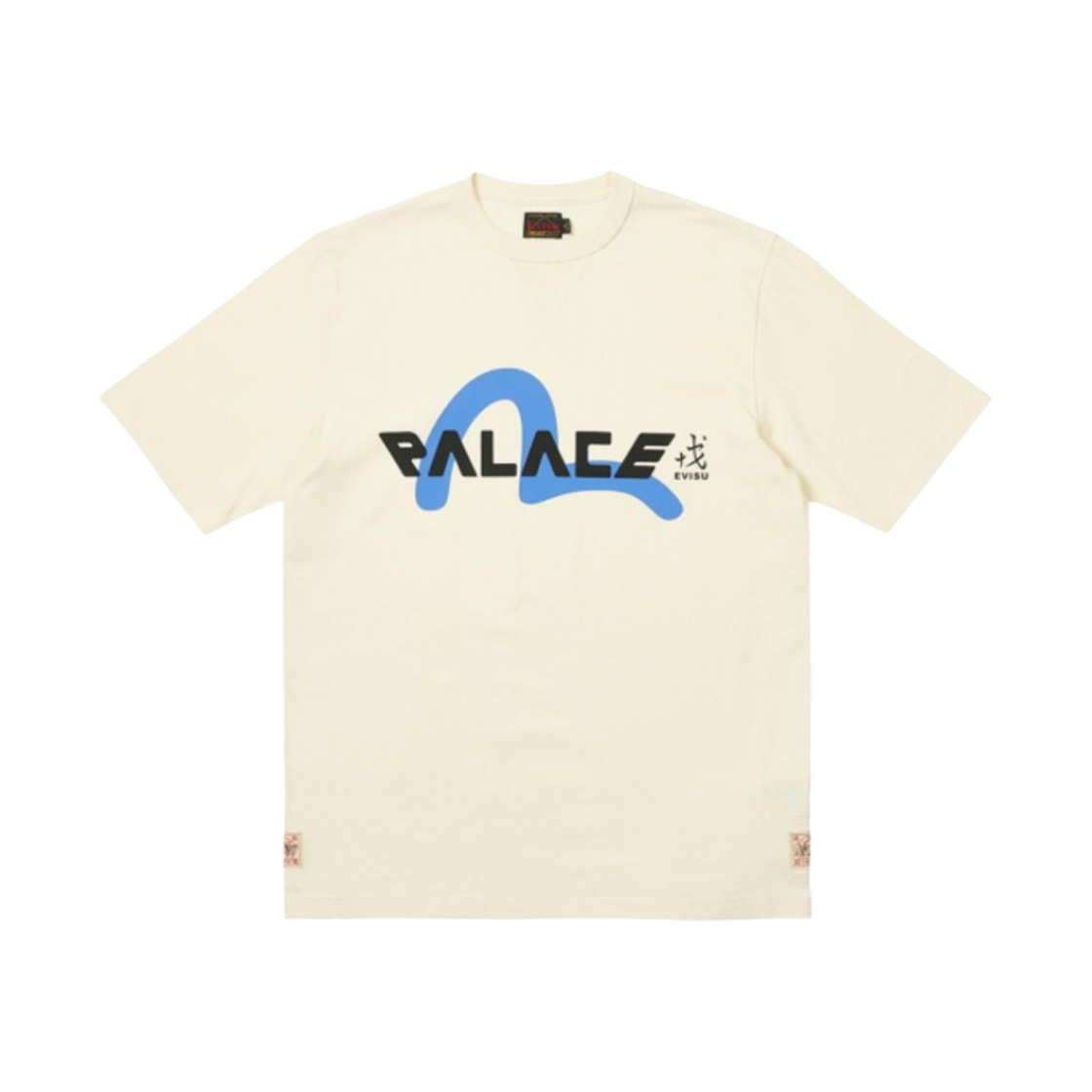 팔라스 x 에비수 티셔츠 크림 - 24SS(Palace x Evisu T-Shirt Cream - 24SS)