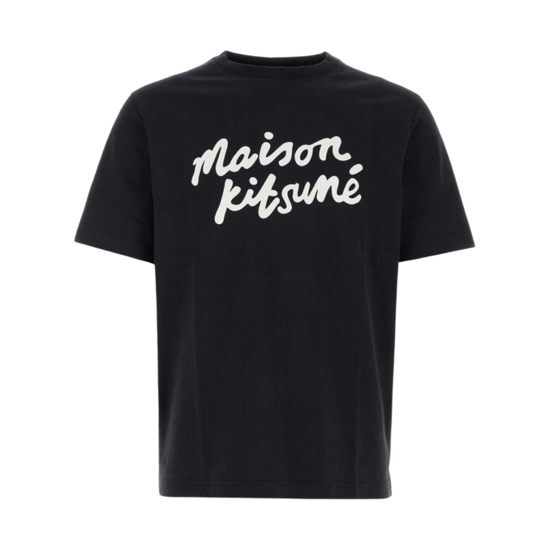 메종 키츠네 핸드라이팅 컴포트 티셔츠 블랙 화이트(Maison Kitsune Handwriting Comfort T-Shirt Black White)