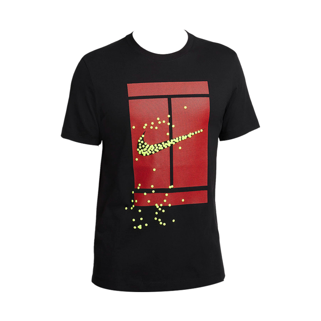 FZ8108-010 Nike Court Heritage Tennis T-shirt Black - Asia