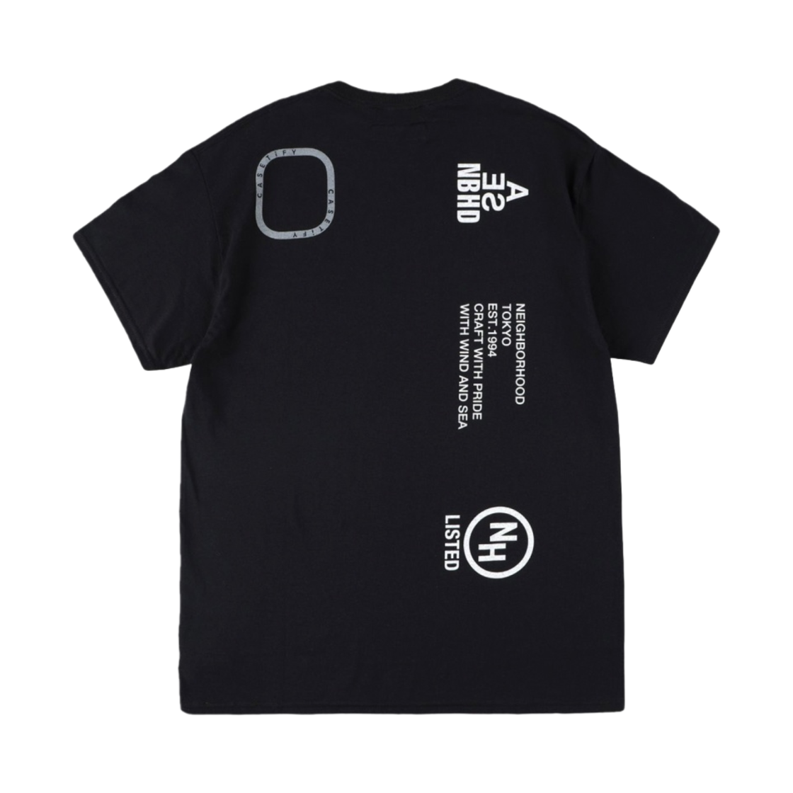 네이버후드 x 윈드 앤 씨 x 케이스티파이 3 웨이 로고 티셔츠 블랙(Neighborhood x Wind and Sea x Casetify 3 Way Logo T-Shirt Black) - 2