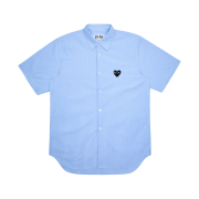 (W) Play Comme des Garcons Striped Short Sleeve Shirt Light Blue