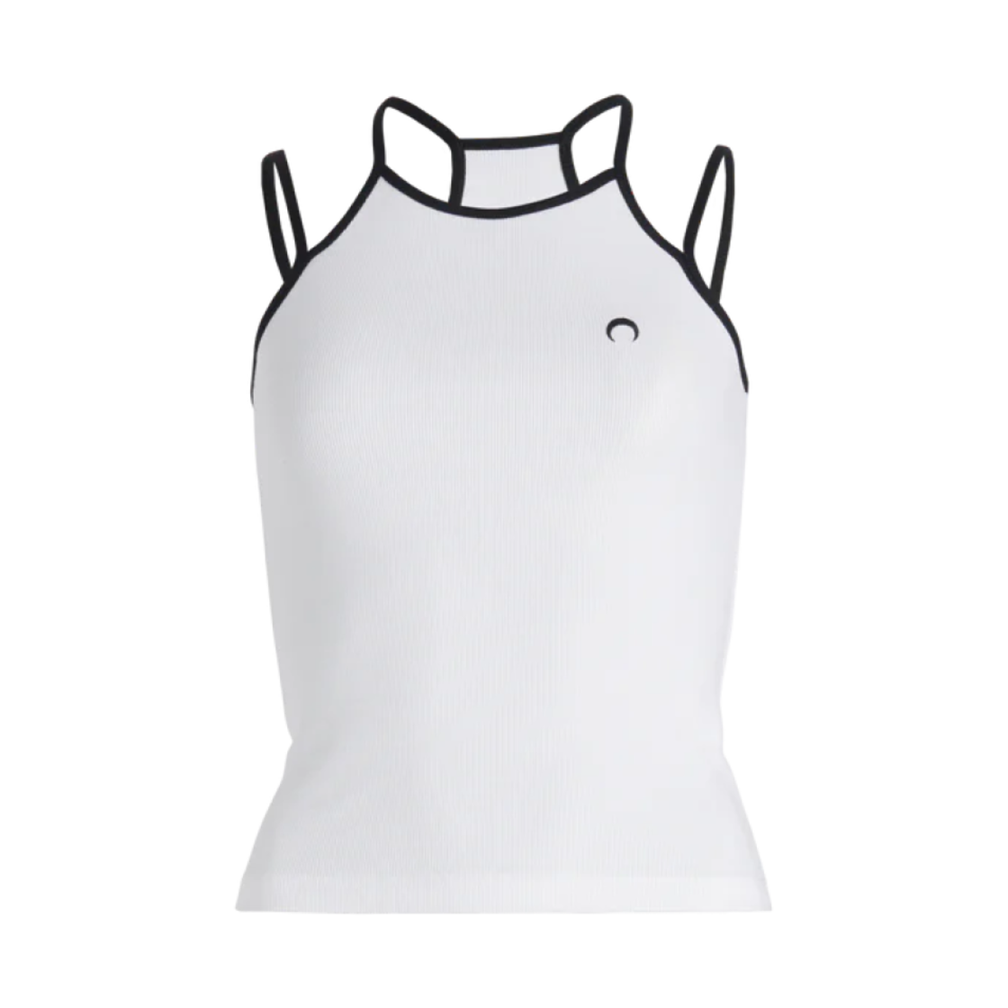 (W) 마린 세르 오가닉 코튼 테니스 코트 탑 화이트((W) Marine Serre Organic Cotton Tennis Court Top White) - 1
