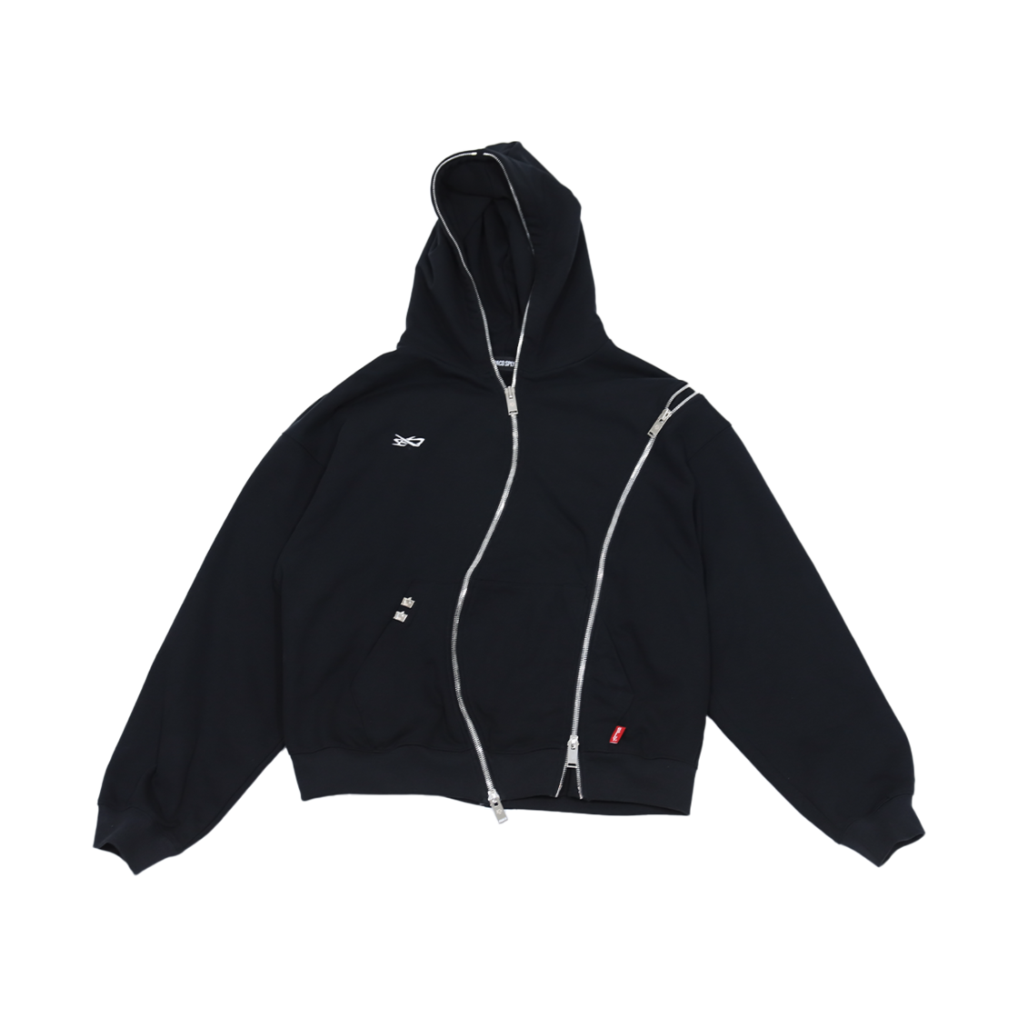 파코서플라이 필드 더블 웨이브 집업 후디 블랙(PACOSPLY Field Double Waved Zip Up Hoodie Black)