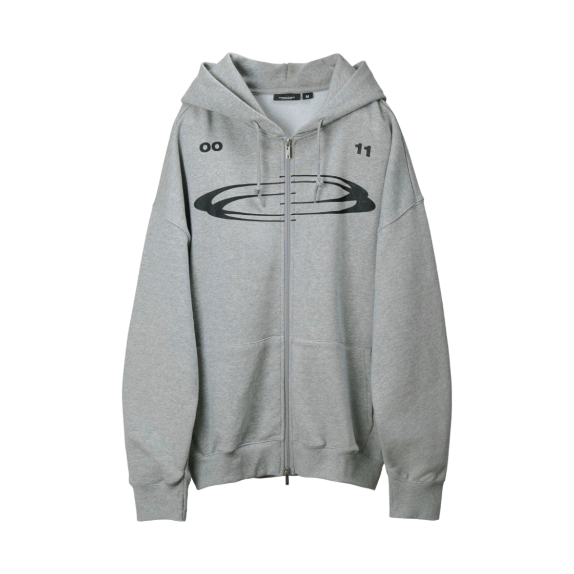 오프닝프로젝트 심볼 로고 지퍼 후디 멜란지 그레이