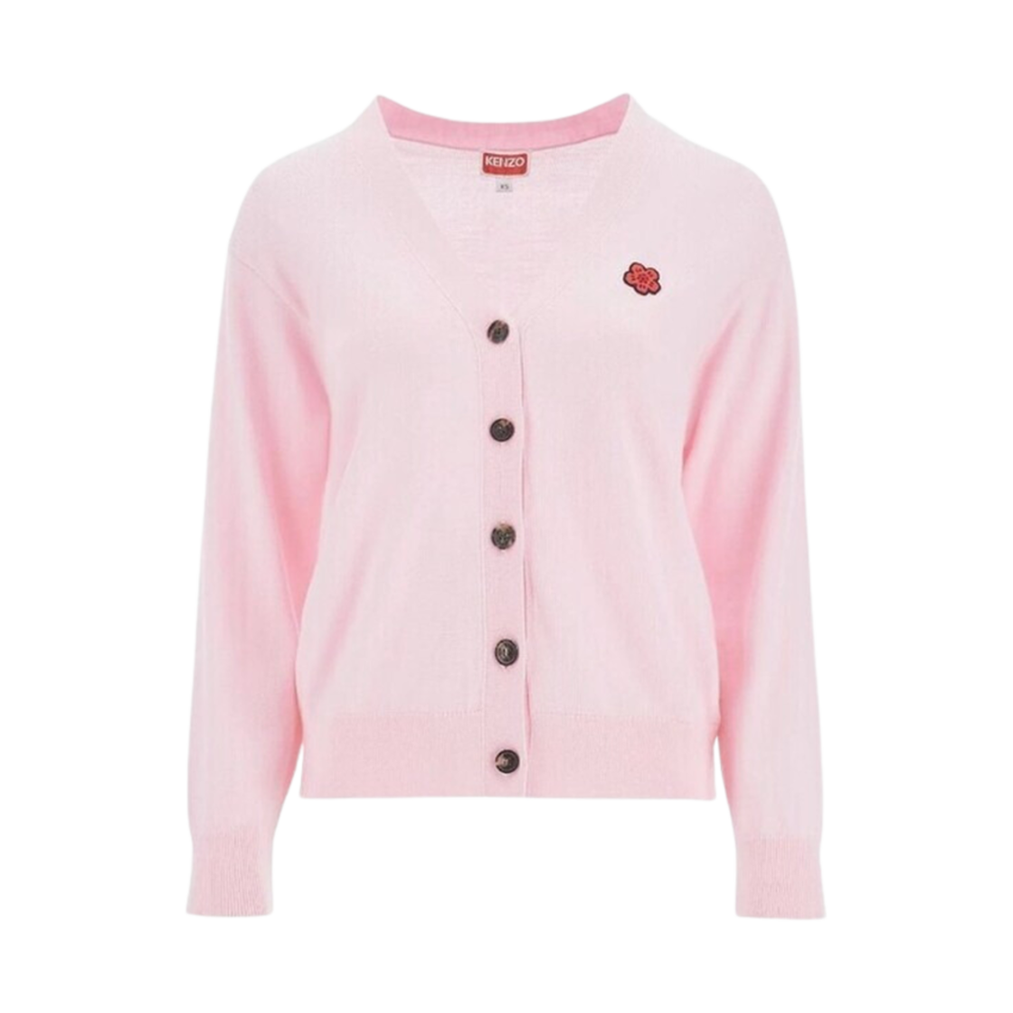 (W) 겐조 보케 플라워 자수 가디건 페이디드 핑크((W) Kenzo Boke Flower Embroidered Cardigan Faded Pink)