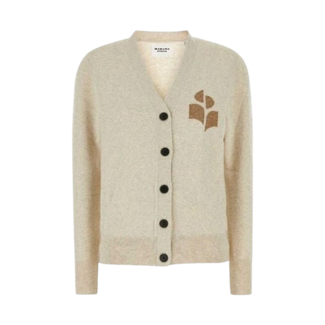 CA0008FA-A1X05E-LYCM (W) Isabel Marant Karin Cotton Cardigan Light Grey Camel - 24FW