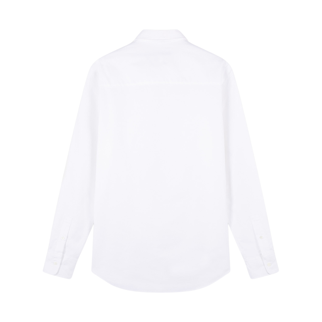 메종 키츠네 버튼 다운 캐주얼 셔츠 그레이 폭스 헤드 패치 화이트(Maison Kitsune Button Down Casual Shirt With Grey Fox Head Patch White) - 2