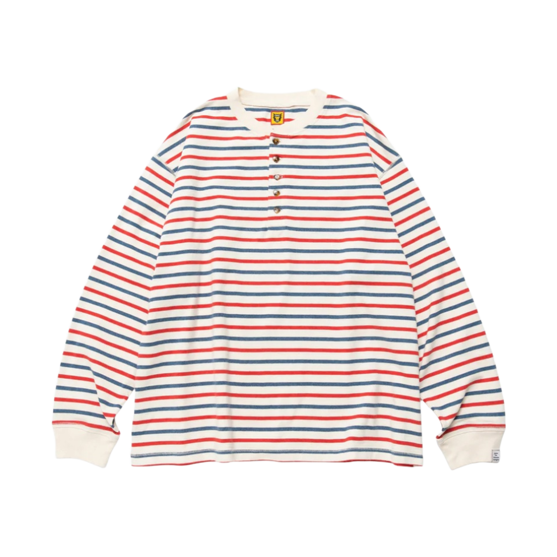 휴먼 메이드 스트라이프 헨리넥 롱슬리브 티셔츠 화이트(Human Made Striped Henley Neck L/S T-Shirt White) - 2