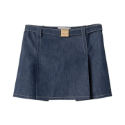 (W) Miu Miu Denim Miniskirt Navy