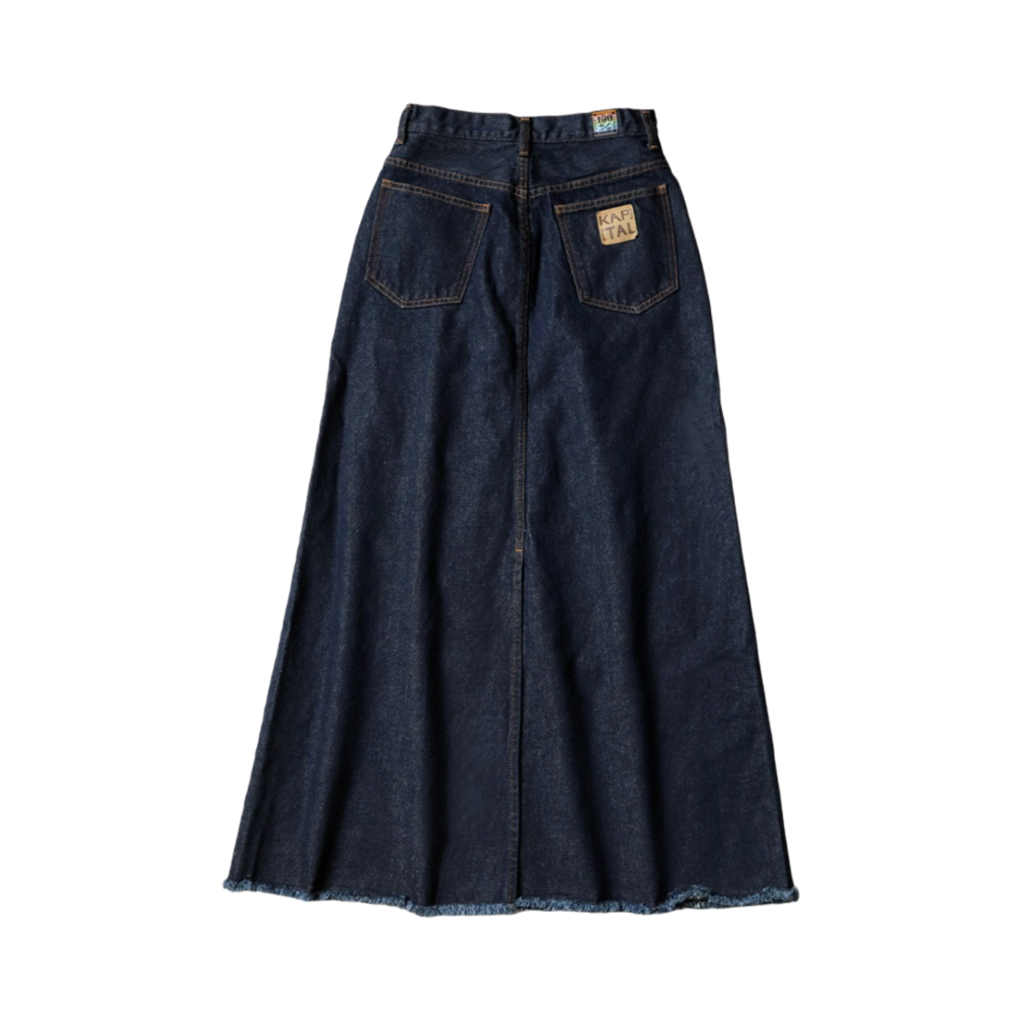 (W) 캐피탈 13온즈 데님 하이 웨이스트 막시 스커트 인디고((W) Kapital 13 oz. Denim High Waist Maxi Skirt Indigo) - 2