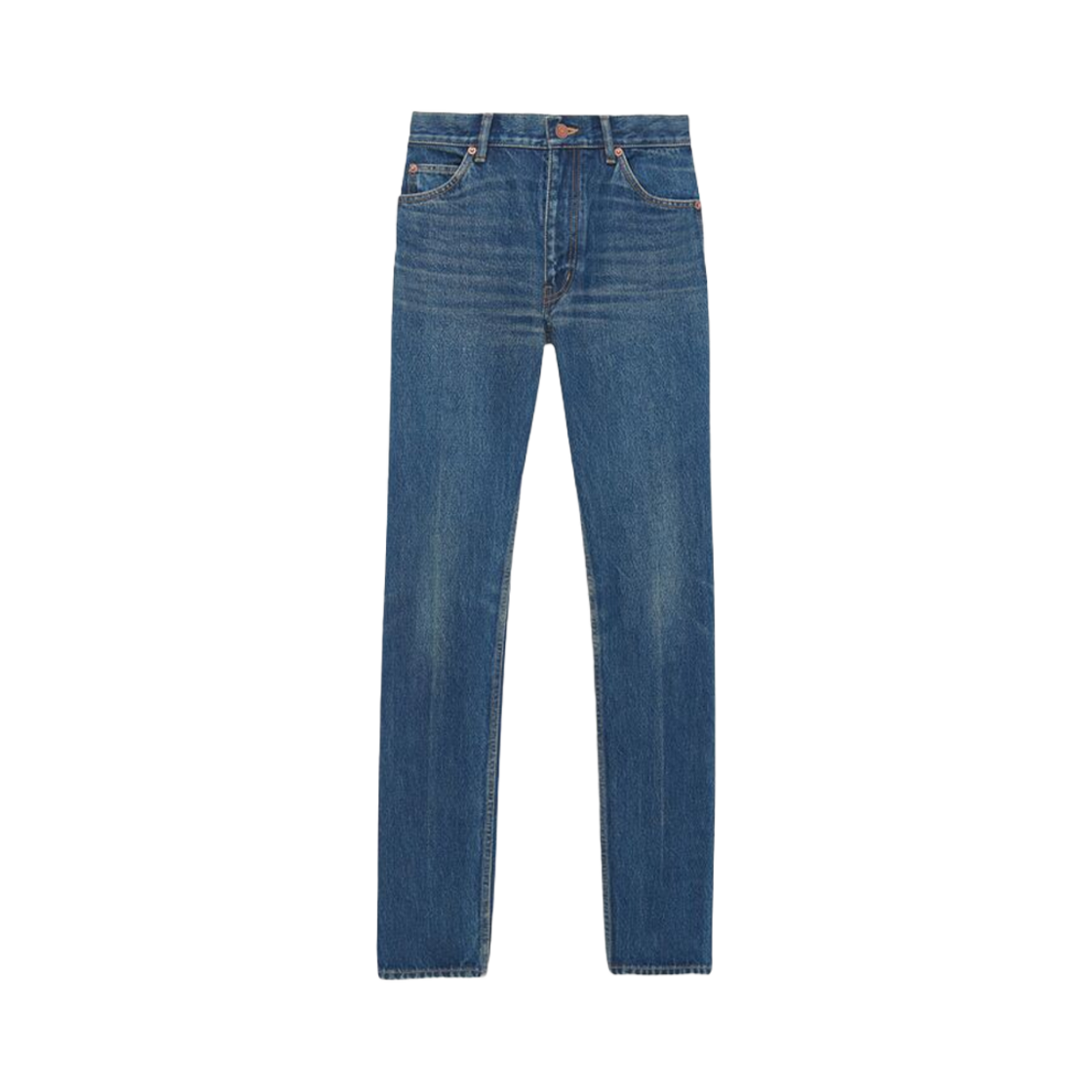 ★ SAINT LAURENT ストレートジーンズ ベンジャミンブルーデニム ストレートジーンズ（ベンジャミンブルーデニム） | Saint