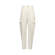 (W) Maison Margiela Denim Jeans With Slash Details Off White