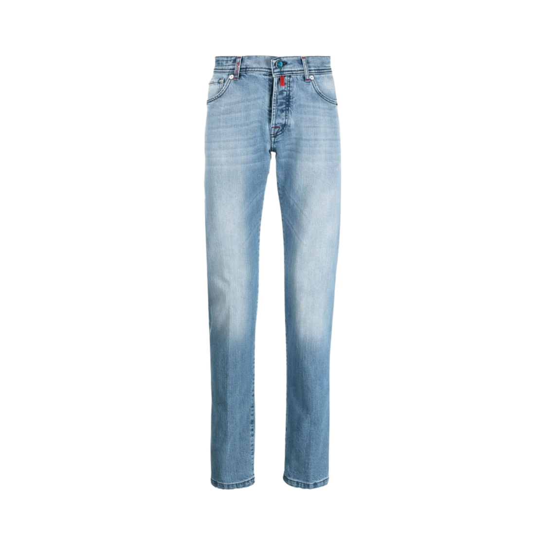 키톤 미드 워시 스트레이트 레그 진 네이비 블루(Kiton Mid Wash Straight Leg Jeans Navy Blue)