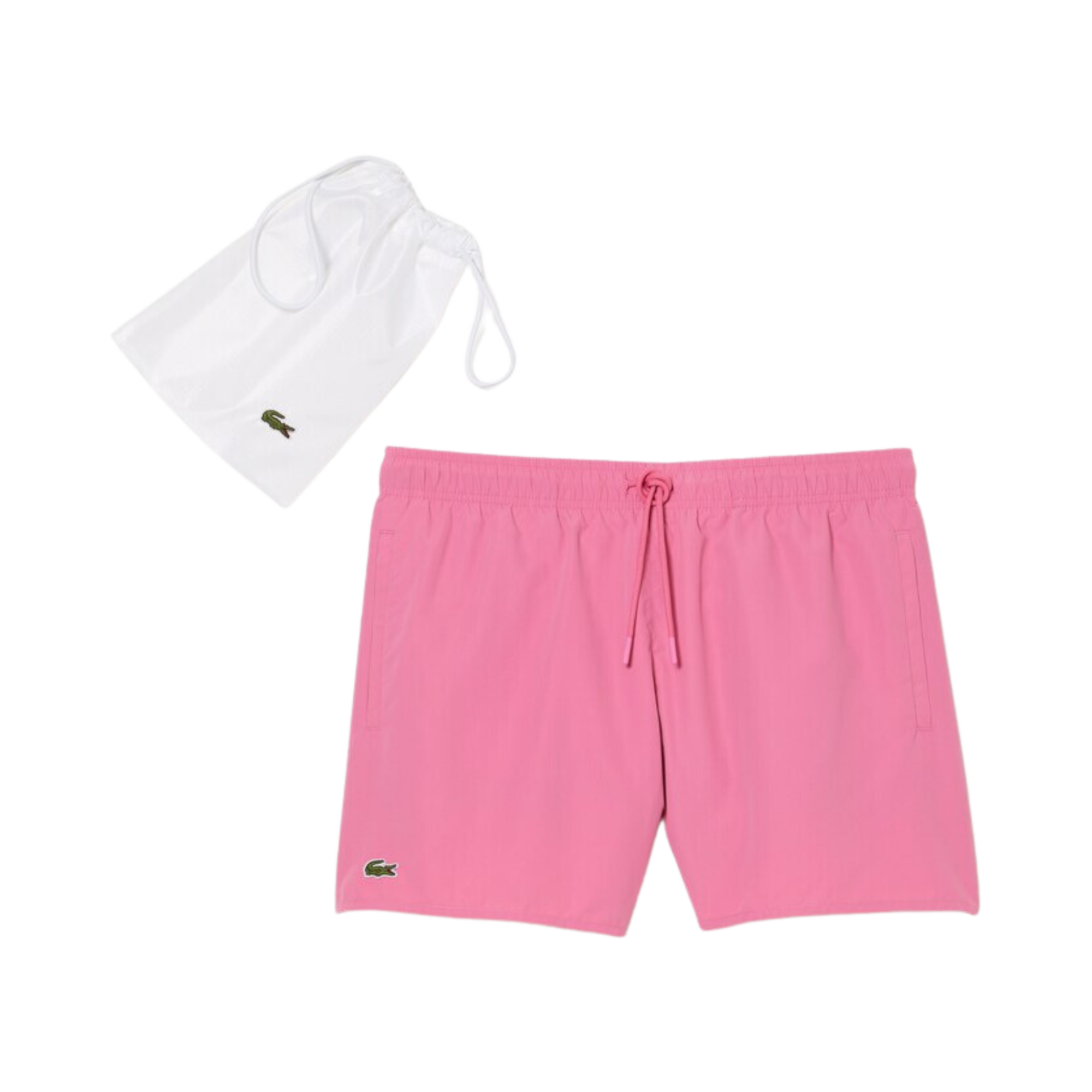 라코스테 솔리드 스윔팬츠 핑크 그린(Lacoste Solid Swimpants Pink Green) - 2