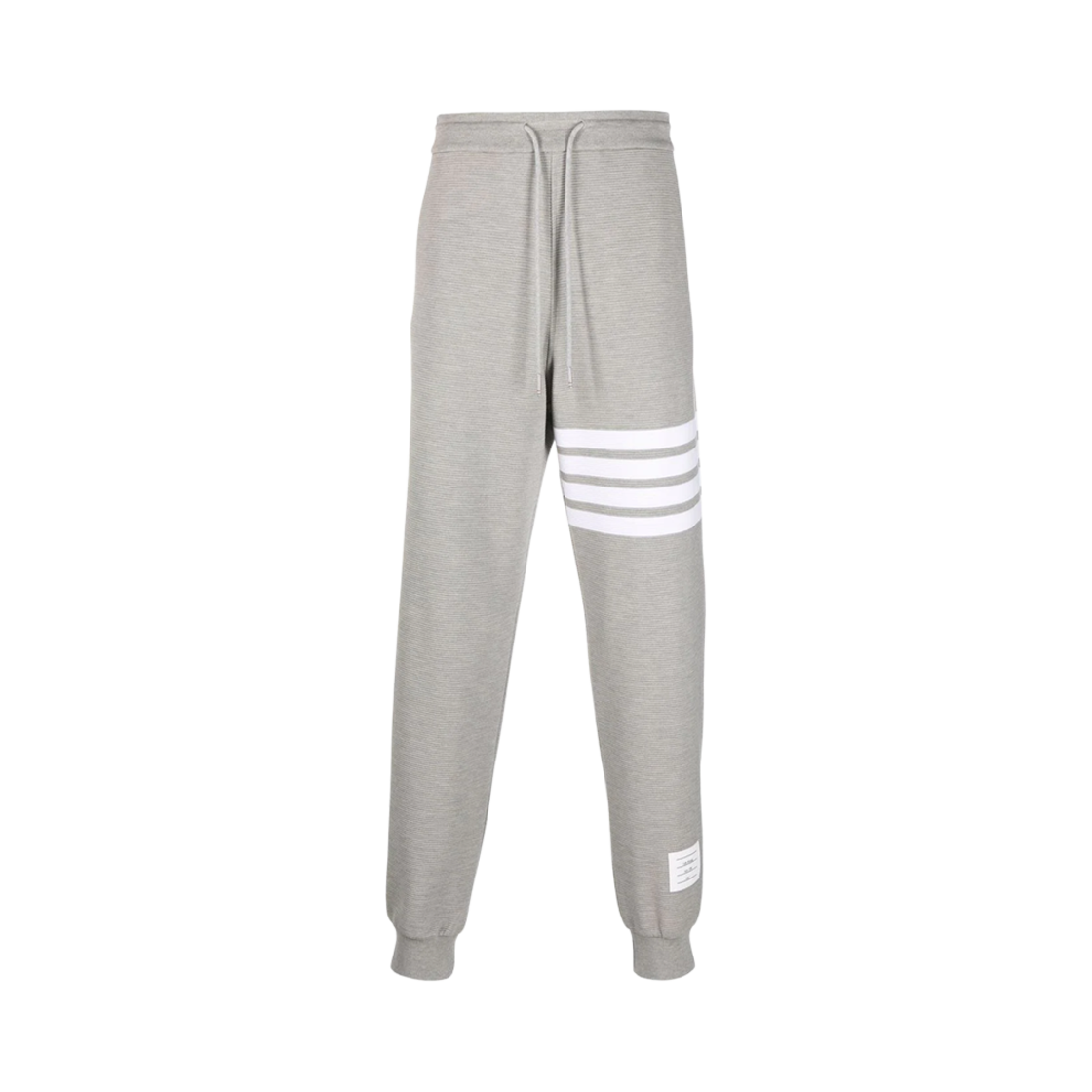 톰브라운 코튼 오토만 립 사선 스웨트팬츠 라이트 그레이(Thom Browne Cotton Ottoman Rib 4-Bar Sweatpants Light Grey) - 1