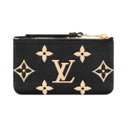 Louis Vuitton Key Pouch Monogram Empreinte Black Beige