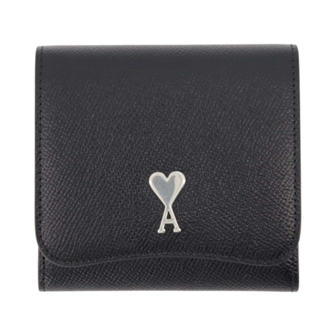 USL203-AL0036-0014 AMI de Coeur Compact Wallet Black