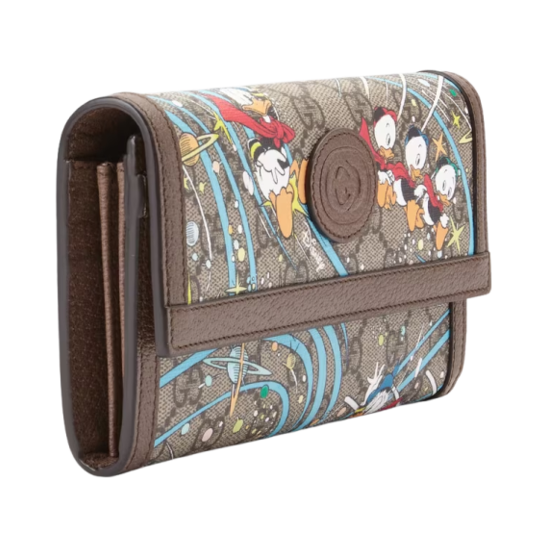 구찌 x 디즈니 도날드 덕 장지갑 베이지 에보니(Gucci x Disney Donald Duck Continental Wallet Beige Ebony) - 2
