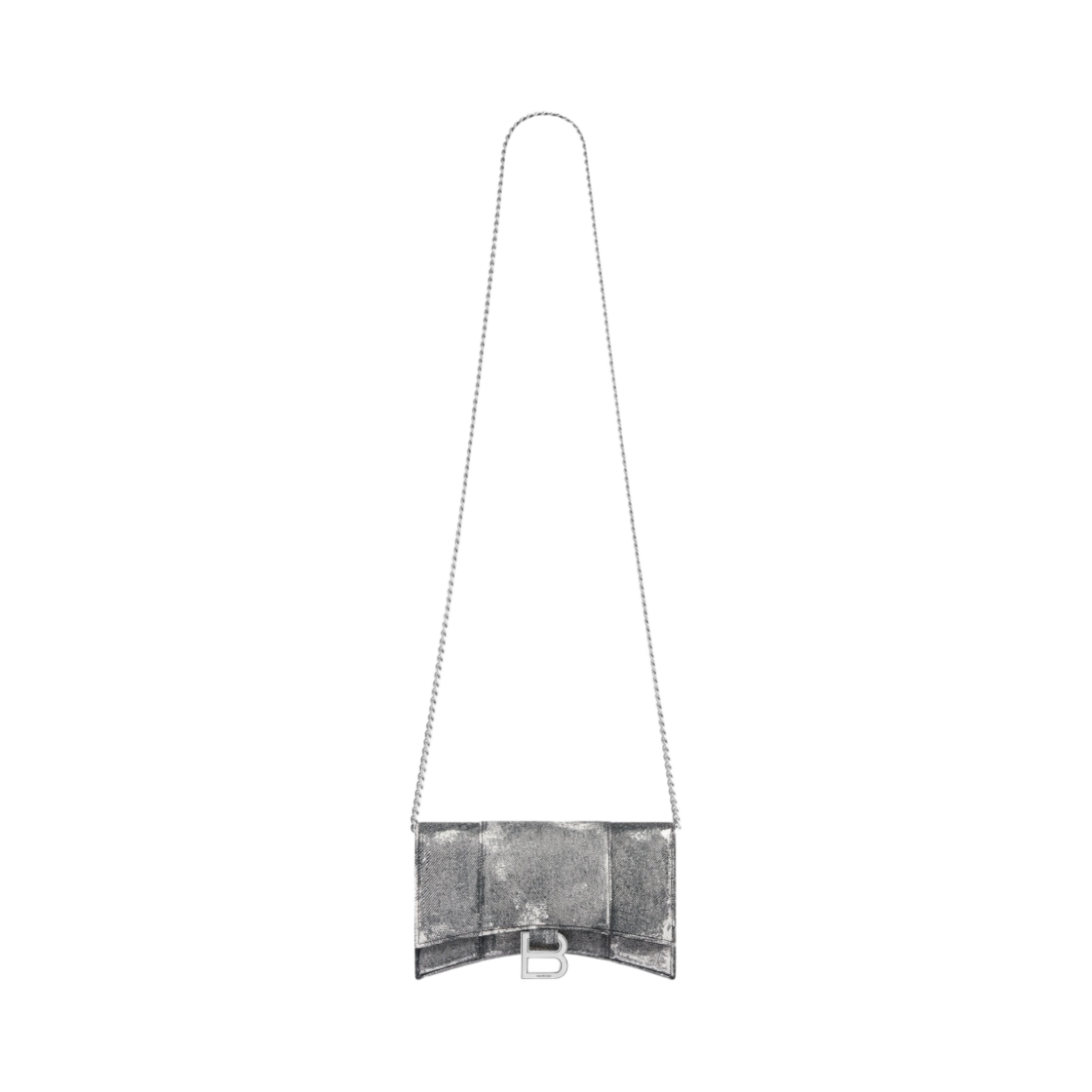 발렌시아가 아워글래스 체인 지갑 데님 프린트 블랙(Balenciaga Hourglass Wallet On Chain Denim Print Black) - 1