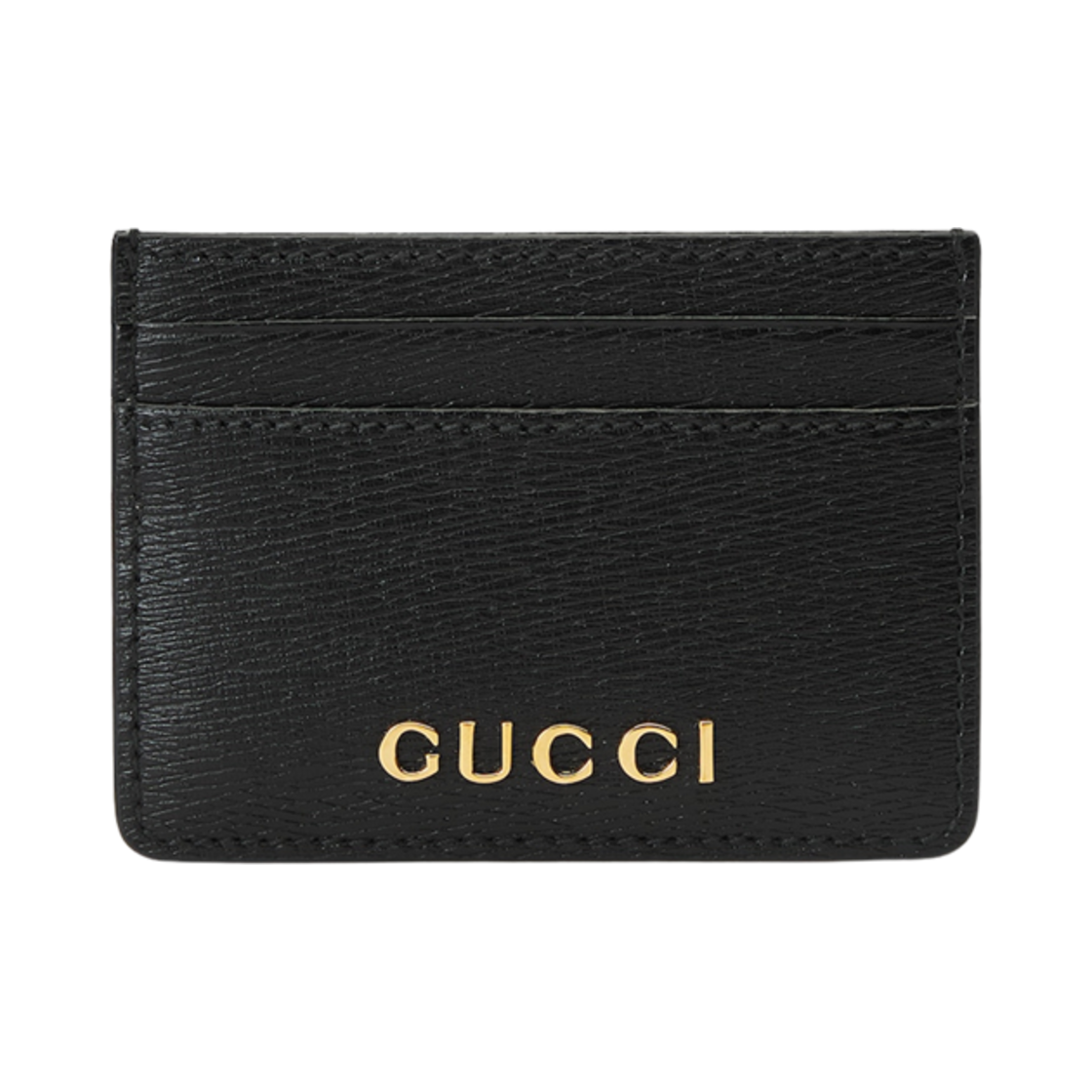 773428-0OP0N-1000 Gucci Card Case with Gucci Script Black Leather