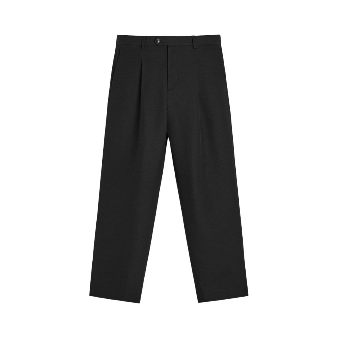6421/503/800 Zara Cotton Wool Pleated Trousers Black