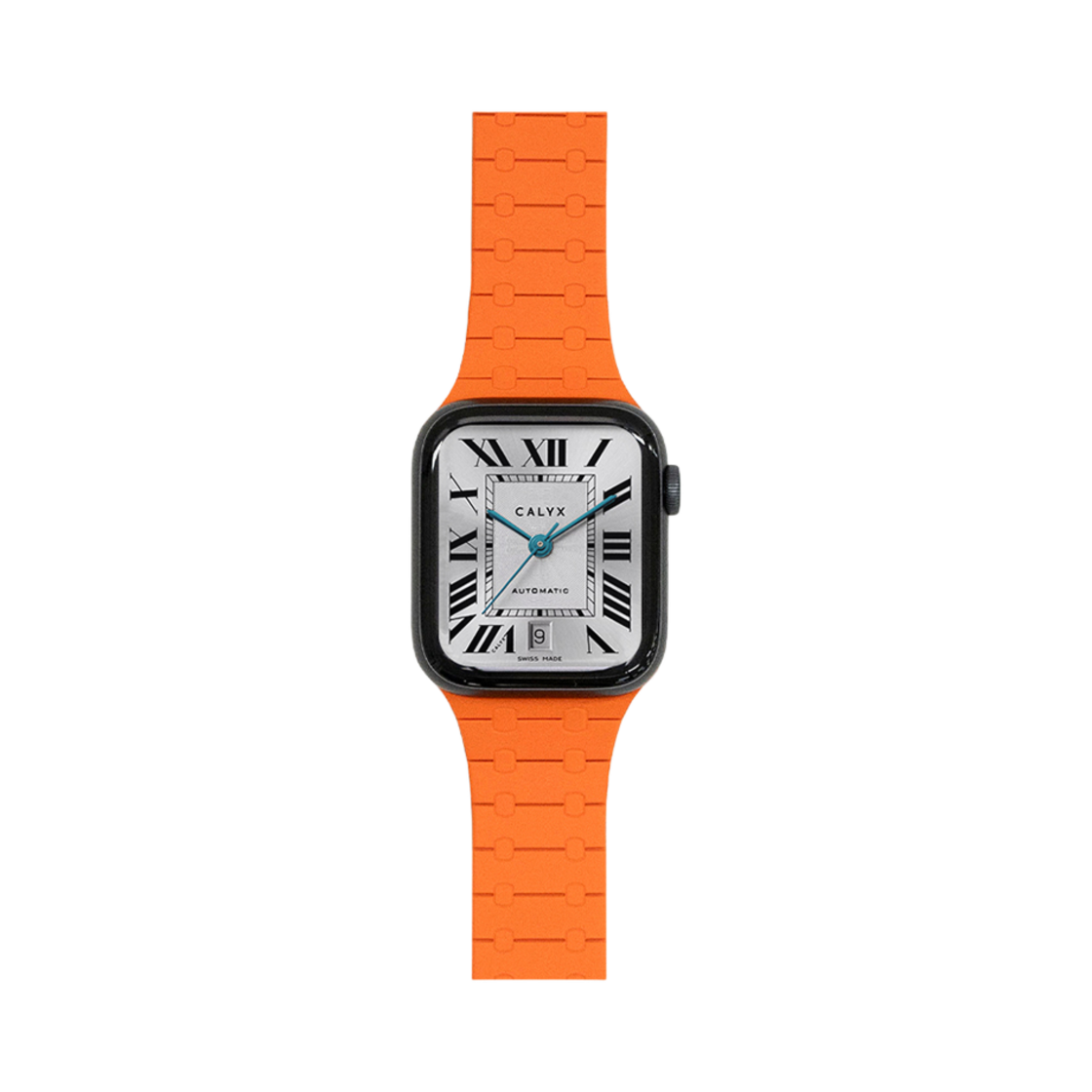 캘릭스 애플워치 42(1~3세대)/44/45/46/49mm 실리콘 마그네틱 스트랩 미드나잇 오렌지(CALYX Apple Watch 42(1~3th)/44/45/46/49mm Silicone Magnetic Strap Midnight Orange)