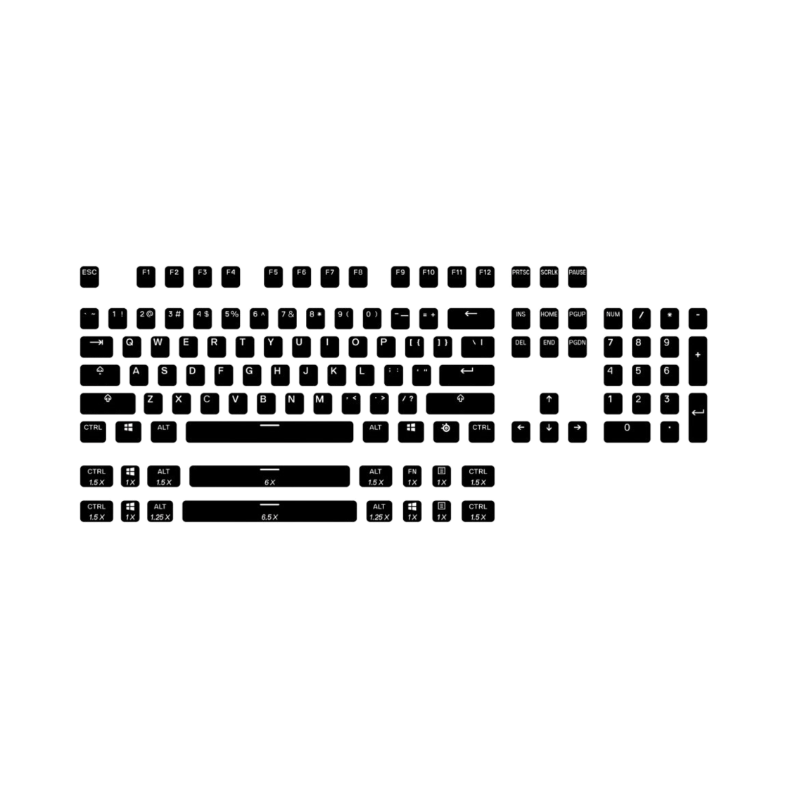 스틸시리즈 프리즘캡스 PBT 키캡 블랙 영문 (국내 정식 발매 제품)(Steelseries PrismCAPS PBT Keycaps Black US (Korean Ver.)) - 2