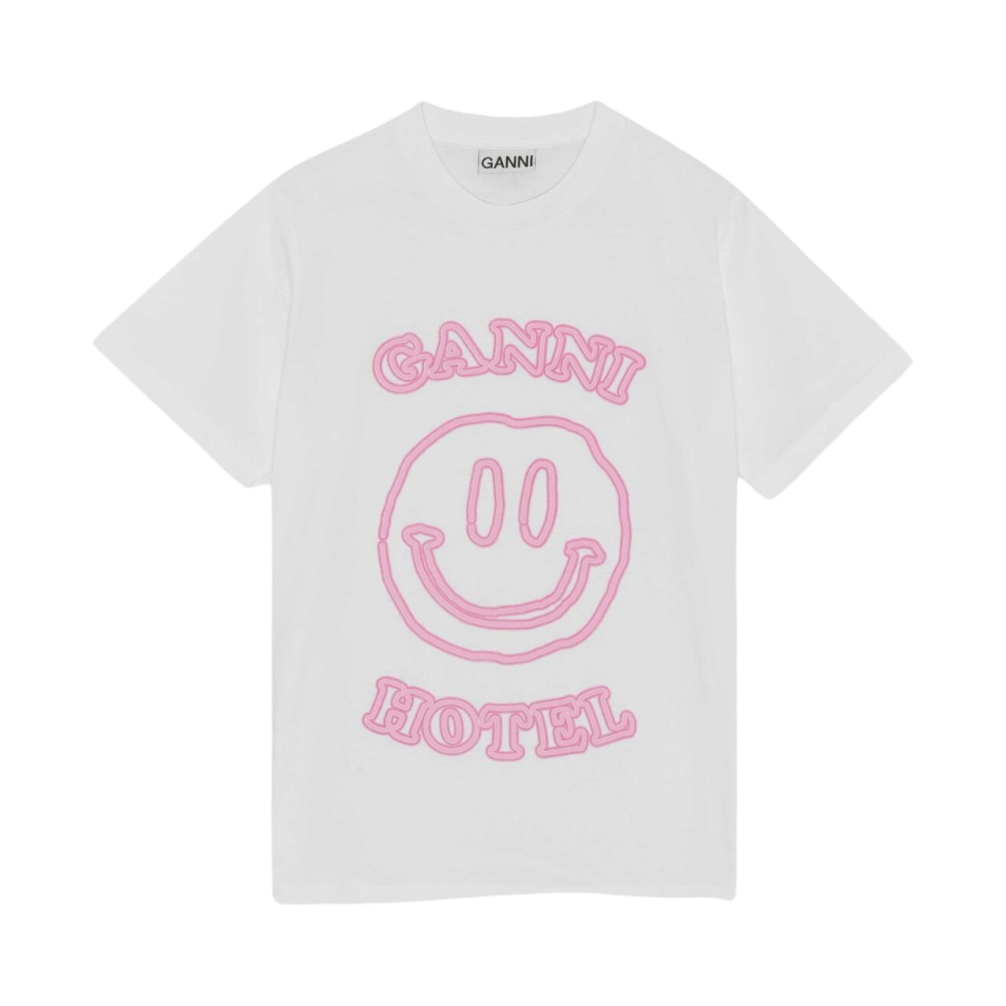 T3253-151 (W) Ganni Hotel T-Shirt Bright White - 대표 이미지 #1