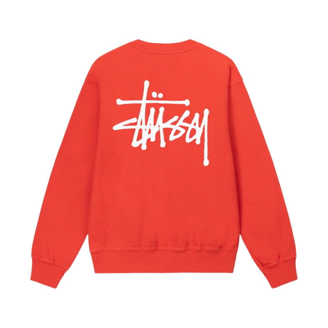 스투시 베이직 스투시 피그먼트 다이드 크루넥 토마토(Stussy Basic Stussy Pigment Dyed Crew Tomato) - 1