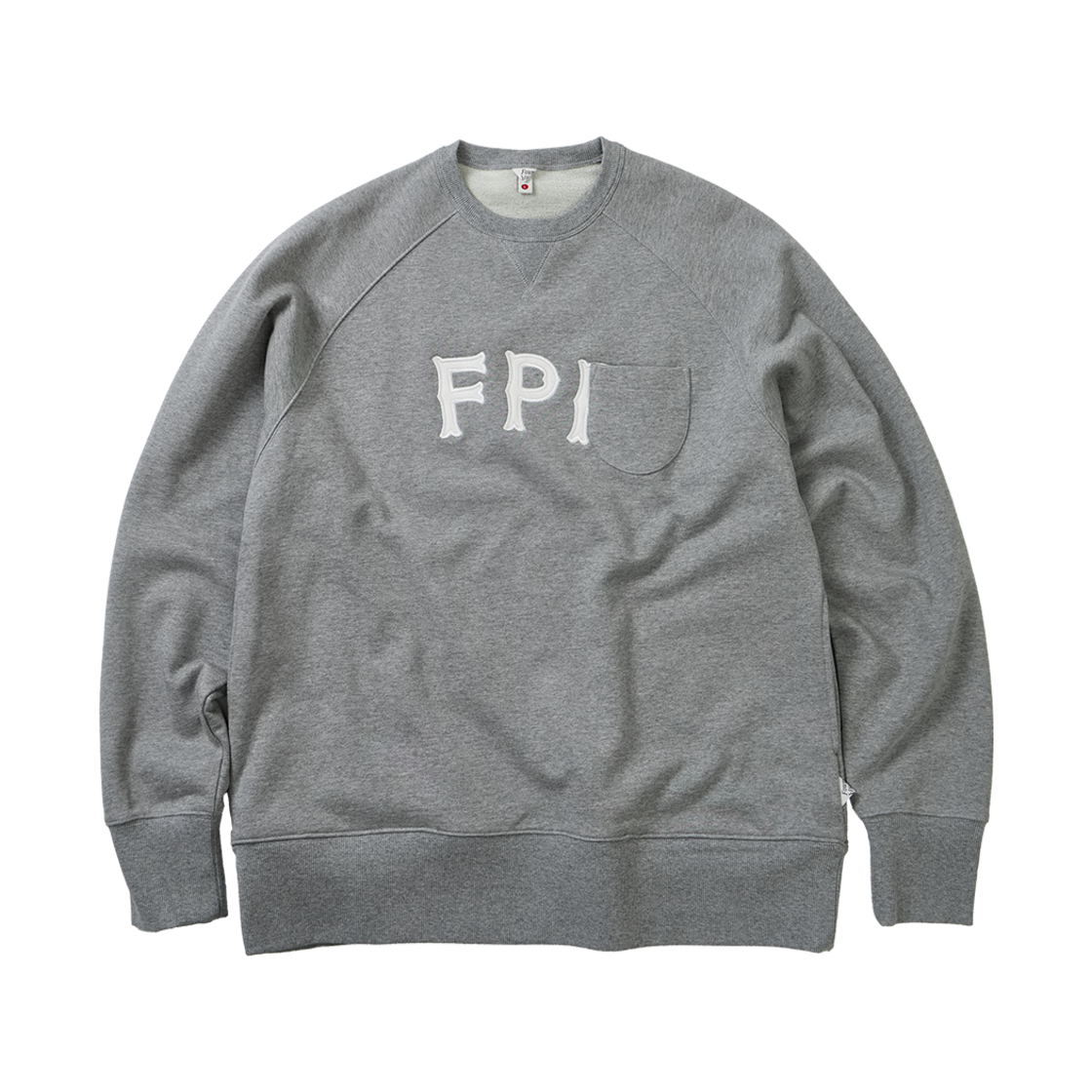 파운드포켓 에프피피 크루넥 스웻셔츠 멜란지 그레이(Found Pocket FPP Crewneck Sweatshirt Melange Grey)