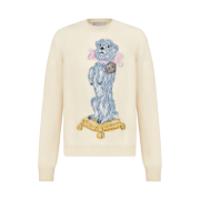 Dior Cashmere Jacquard Bobby Sweater Ecru