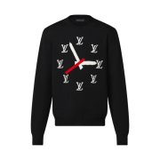 Louis Vuitton Clock Intarsia Pullover Black